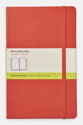 Moleskine Classic Hard Cover Plain Large Notebook Red