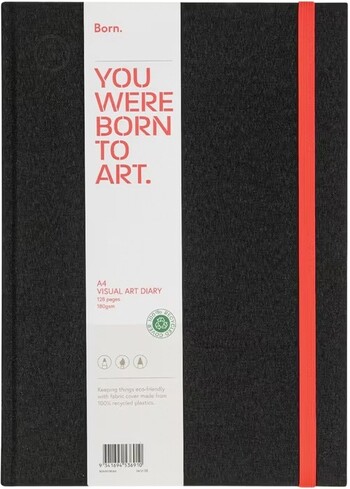 Born A4 Hardbound Visual Art Diary 128 Pages 180gsm
