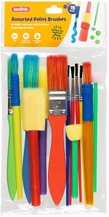 Kadink Assorted Paintbrushes 15 Pack