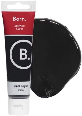 Born Acrylic Paint 60mL Black Night