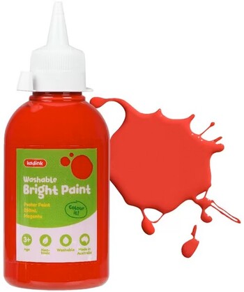 Kadink Washable Poster Paint 250mL Red