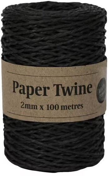 Paper Twine 2mm x 100 m Black