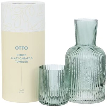 Otto Palm Carafe and Tumbler Green