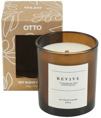 Otto Palm Candle with Wooden Lid Lemongrass