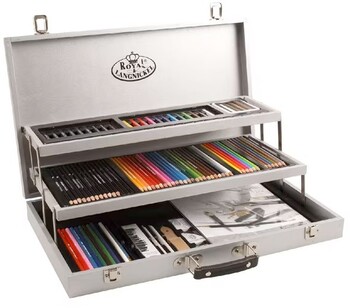 Royal & Langnickel Platinum Sketch & Draw Box Set 115 Piece