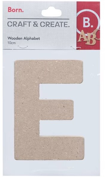 Born Wooden Alphabet Letter E 10cm