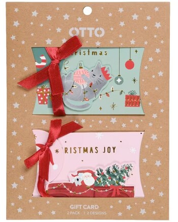 Otto Christmas Gift Cards Festive Friends Joy 2 Pack