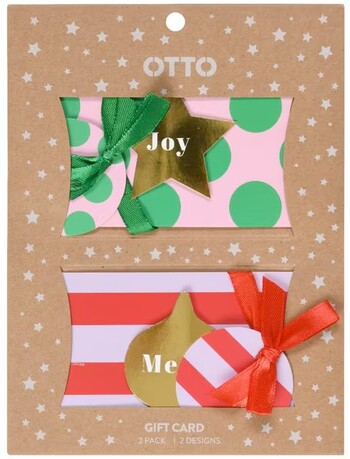 Otto Christmas Gift Cards Bright Baubles 2 Pack