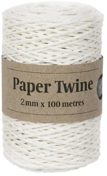 Paper Twine 2mm x 100m White
