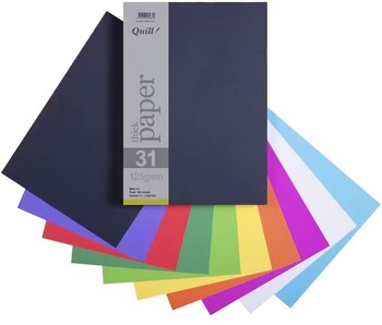 Quill A4 Paper 125gsm Assorted 250 Pack