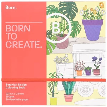 Born Adult Colouring Book Botanic