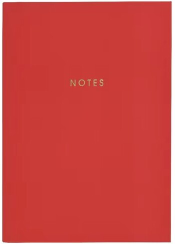 Otto A5 Colour Block Notebook 120 Pages Red