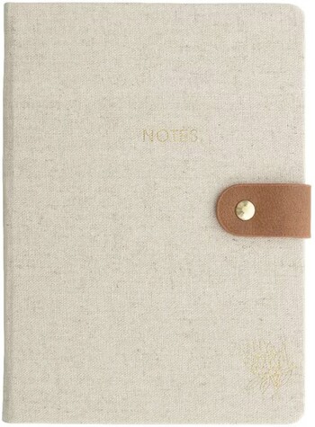 Otto Earth Botanica A5 Linen Hardcover Book Beige 96 Pages