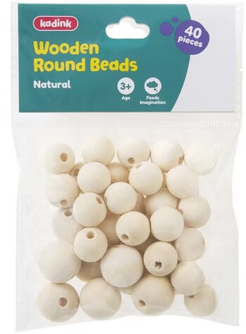 Kadink Wooden Beads Round 50gm