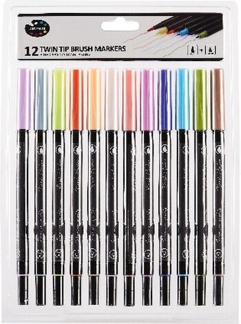 Twin Tip Brush Markers