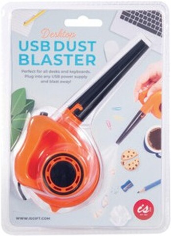 IS Gift USB Desktop Dust Blaster Orange and Black