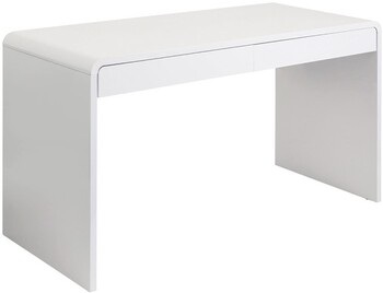 Reine 2 Drawer 1400mm High Gloss White Desk