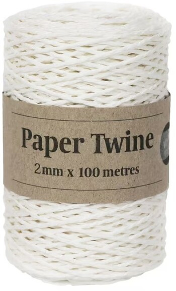 Paper Twine 2mm x 100 m White