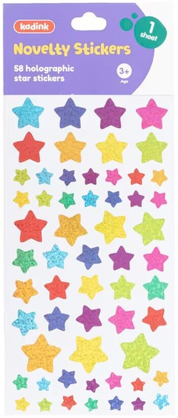 Kadink Holographic Sticker Sheet Star Design
