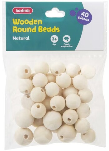 Kadink Wooden Beads Round 50gm