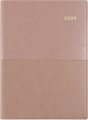 Collins A4 Day to Page 2024 Vanessa Diary Rose Gold