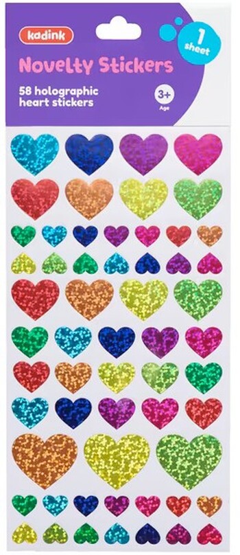 Kadink Holographic Stickers 1 Sheet Heart