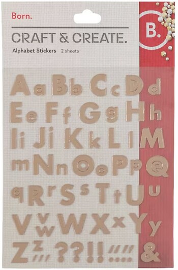 Born Foam Alphabet Stickers Bronze