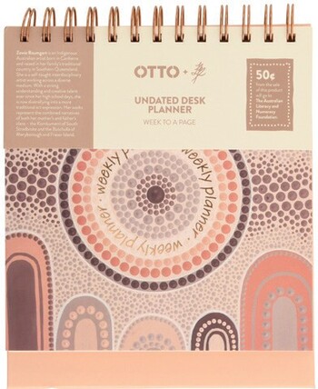 Otto Zowie Undated Desk Planner Earth Arches