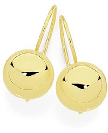 9ct Gold 8mm Euroball Earrings