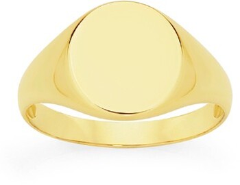 9ct Gold Round Signet Ring