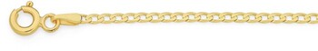 9ct Gold 19cm Diamond-cut Curb Bracelet
