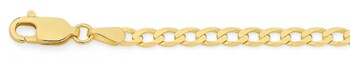 9ct Gold 18.5cm Solid Curb Bracelet