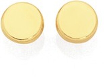 9ct Gold 4.5mm Mini Disc Stud Earrings