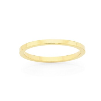9ct Gold 1.5mm Hollow Stacker Ring