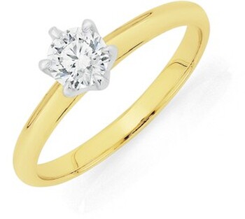 Alora 14ct Gold 1/2 Carat Lab Grown Diamond Solitaire Ring