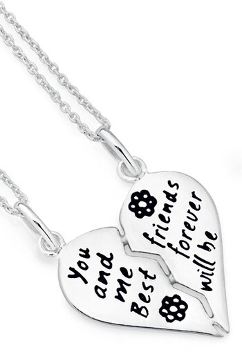 Sterling Silver You & Me Best Friends Forever Pendant
