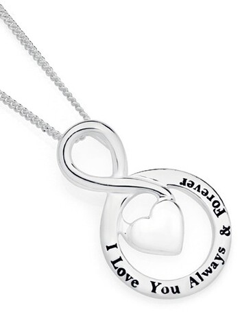 Sterling Silver Love You Always & Forever Pendant