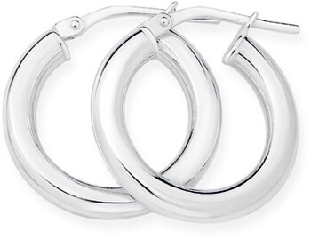 Sterling Silver 3x12mm Tube Hoop Earrings