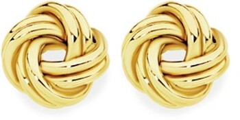 9ct Gold 9mm Knot Stud Earrings