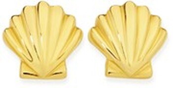 9ct Gold Clam Studs