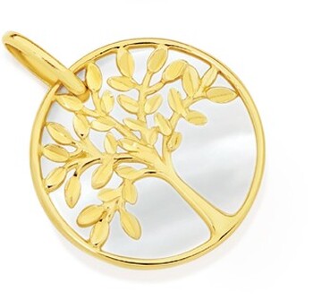 9ct Gold Mother of Pearl Tree of Life Pendant