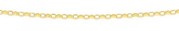 9ct Gold 45cm Solid Oval Belcher Chain