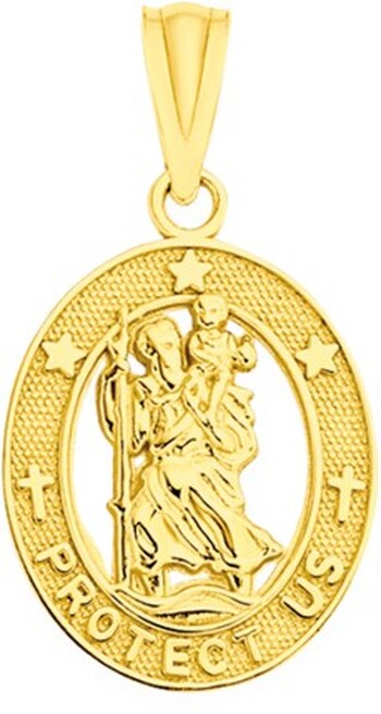 9ct Gold Kids St. Christopher Medal