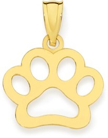 9ct Gold Kids Dog Paw Pendant