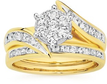 18ct Gold Diamond Bridal Set