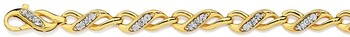 9ct Gold Diamond Infinity Link Bracelet
