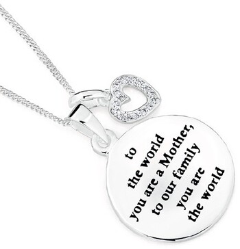 Sterling Silver You Mean the World to Me! Pendant
