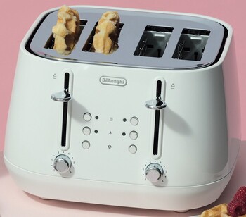 De’Longhi ‘CTY4003W’ Eclettica Four-Slice Toaster