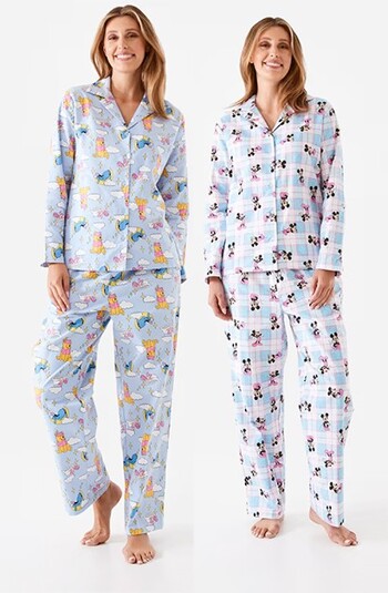 Disney License Long Sleeve Top and Pants Flannelette Pyjama Set