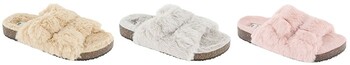 Furry Footbed Slippers